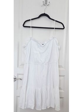 Express White Ruffle Sundress XL